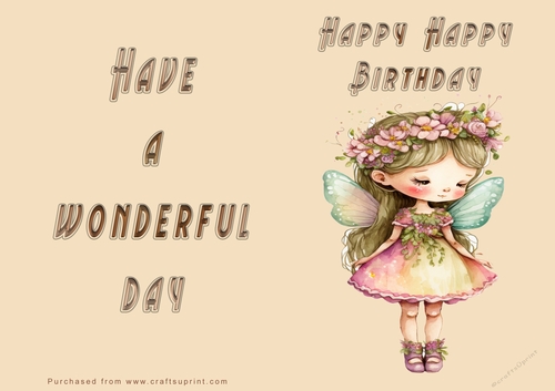NCJP - Happy Birthday - Wonderful Day - Flower Fairy
