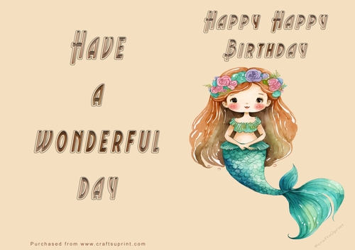 NCJP - Happy Birthday - Wonderful Day - Mermaid