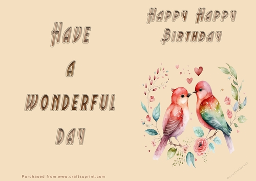 NCJP - Happy Birthday - Wonderful Day - Love Birds