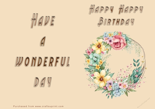 NCJP - Happy Birthday - Wonderful Day - Flower Posey