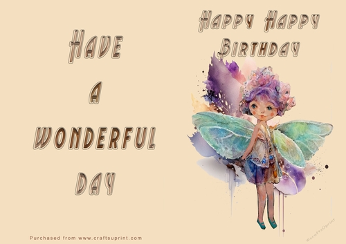 NCJP - Happy Birthday - Wonderful Day - Colourful Fairy