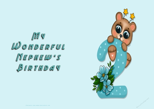 NCJP - Wonderful Nephews Birthday - 2nd with bear