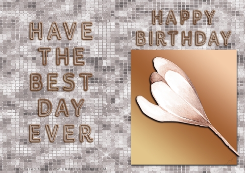 NCJP - Birthday Card - Flower in frame