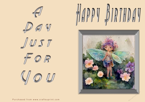 NCJP - Happy Happy Birthday - Cute Fairy Framed