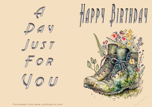 NCJP - Happy Happy Birthday - Muddy Boots and flowers