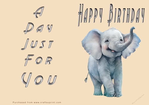 NCJP - Happy Happy Birthday - Happy Baby Elephant