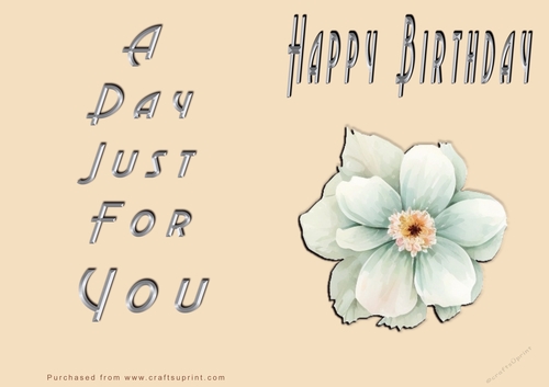 NCJP - Happy Happy Birthday - White Flower