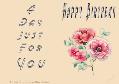 NCJP - Happy Happy Birthday - Pink Flower