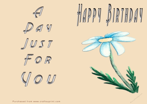 NCJP - Happy Happy Birthday - Blue Flower