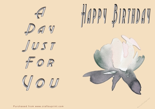 NCJP - Happy Happy Birthday - Watercolour Flower