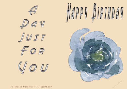 NCJP - Happy Happy Birthday - Watercolour Flower