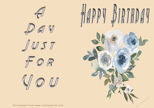 NCJP - Happy Happy Birthday - Watercolour Flower