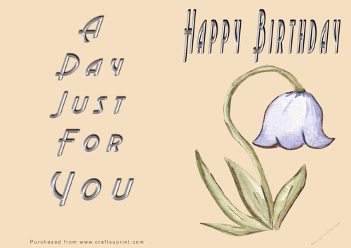 NCJP - Happy Happy Birthday - Watercolour Flower