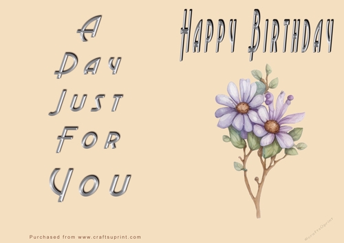 NCJP - Happy Happy Birthday - Watercolour Flower