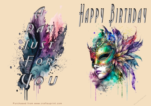 NCJP - Happy Happy Birthday - Mardi Gras Mask