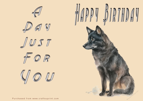 NCJP - Happy Happy Birthday - Sitting Dog