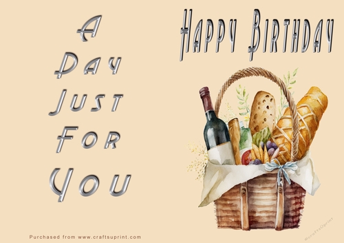 NCJP - Happy Happy Birthday - Basket of food and drink
