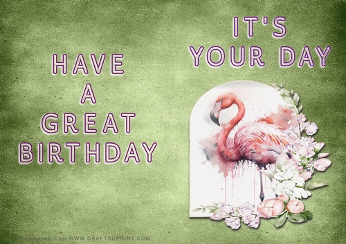NCJP - Its Your Day - Flamingo in Frame