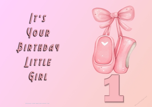 NCJP - Its Your Birthday Little Girl - 1 - Baby Ballet Shoes