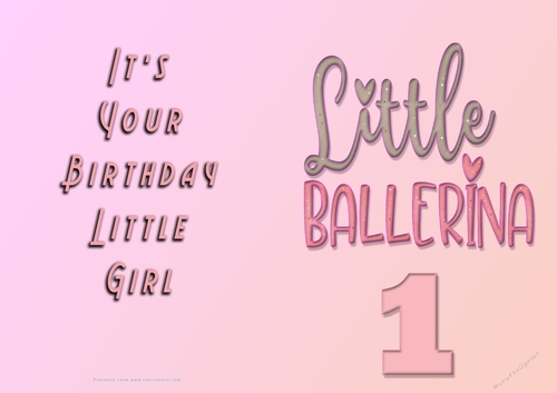 NCJP - Its Your Birthday Little Girl - 1 - Little Ballerina