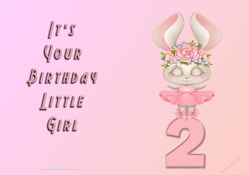 NCJP - Its Your Birthday - 2 - Cute Ballerina Rabbit