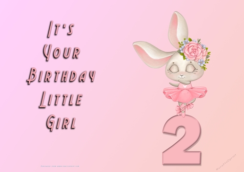 NCJP - Its Your Birthday - 2 - Cute Ballerina Rabbit