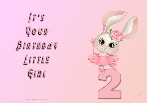 NCJP - Its Your Birthday - 2 - Cute Ballerina Rabbit