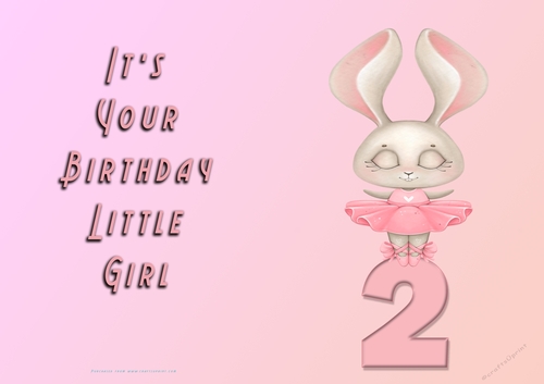 NCJP - Its Your Birthday - 2 - Cute Ballerina Rabbit