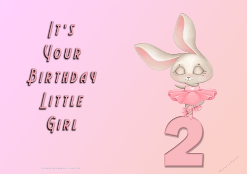NCJP - Its Your Birthday - 2 - Cute Ballerina Rabbit