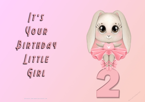 NCJP - Its Your Birthday - 2 - Cute Ballerina Rabbit