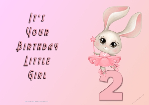 NCJP - Its Your Birthday - 2 - Cute Ballerina Rabbit