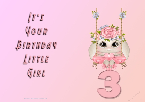 NCJP - Its Your Birthday - 3 - Cute Ballerina Rabbit