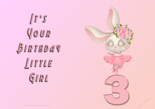 NCJP - Its Your Birthday - 3 - Cute Ballerina Rabbit
