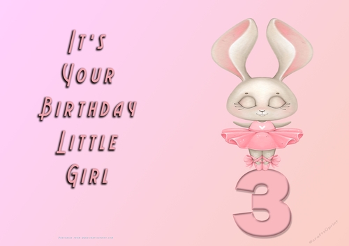 NCJP - Its Your Birthday - 3 - Cute Ballerina Rabbit