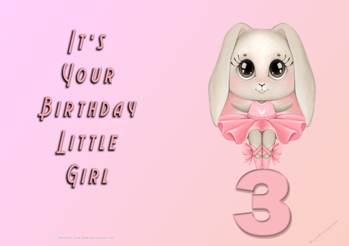 NCJP - Its Your Birthday - 3 - Cute Ballerina Rabbit