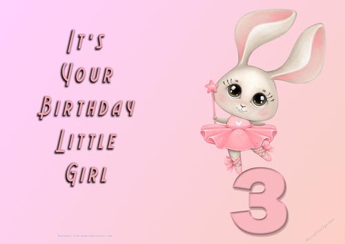 NCJP - Its Your Birthday - 3 - Cute Ballerina Rabbit