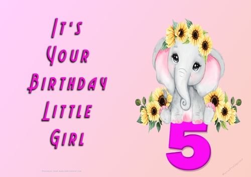 NCJP - Its Your Birthday - 5 - Cute Elephant