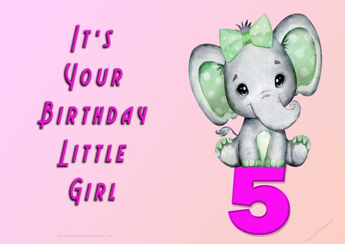 NCJP - Its Your Birthday - 5 - Cute Elephant