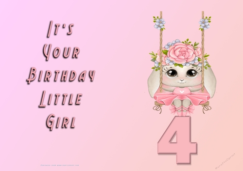 NCJP - Its Your Birthday - 4 - Cute Ballerina Rabbit
