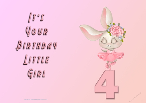 NCJP - Its Your Birthday - 4 - Cute Ballerina Rabbit