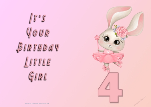 NCJP - Its Your Birthday - 4 - Cute Ballerina Rabbit
