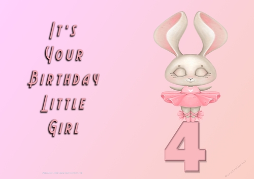 NCJP - Its Your Birthday - 4 - Cute Ballerina Rabbit