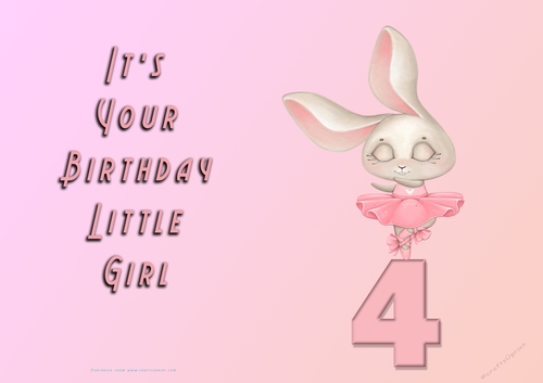 NCJP - Its Your Birthday - 4 - Cute Ballerina Rabbit