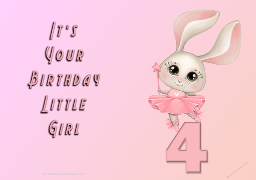 NCJP - Its Your Birthday - 4 - Cute Ballerina Rabbit