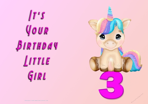 NCJP - Its Your Birthday - 3 - Cute Unicorn