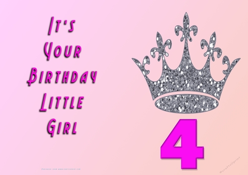 NCJP - Its Your Birthday Little Girl - 4 - Silver Crown