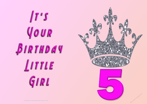 NCJP - Its Your Birthday Little Girl - 5 - Silver Crown