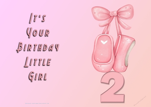 NCJP - Its Your Birthday Little Girl - 2 - Baby Ballet Shoes