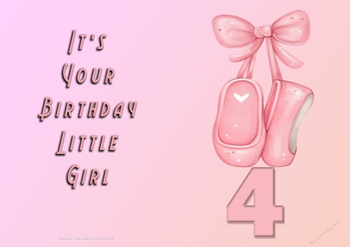 NCJP - Its Your Birthday Little Girl - 4 - Baby Ballet Shoes