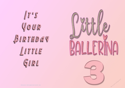 NCJP - Its Your Birthday Little Girl - 3 - Little Ballerina